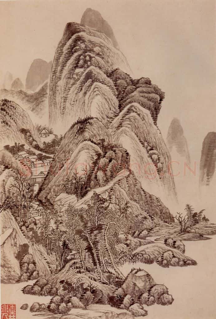 清 吴歴《橅宋元人山水》书画作品