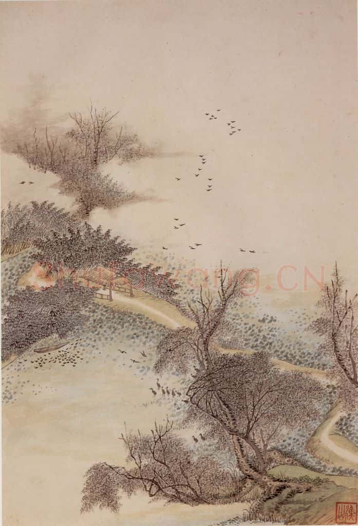 清 吴歴《橅宋元人山水》书画作品