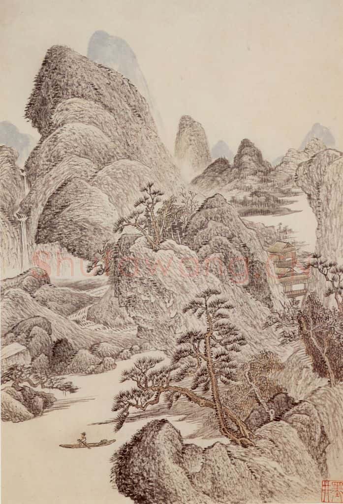 清 吴歴《橅宋元人山水》书画作品