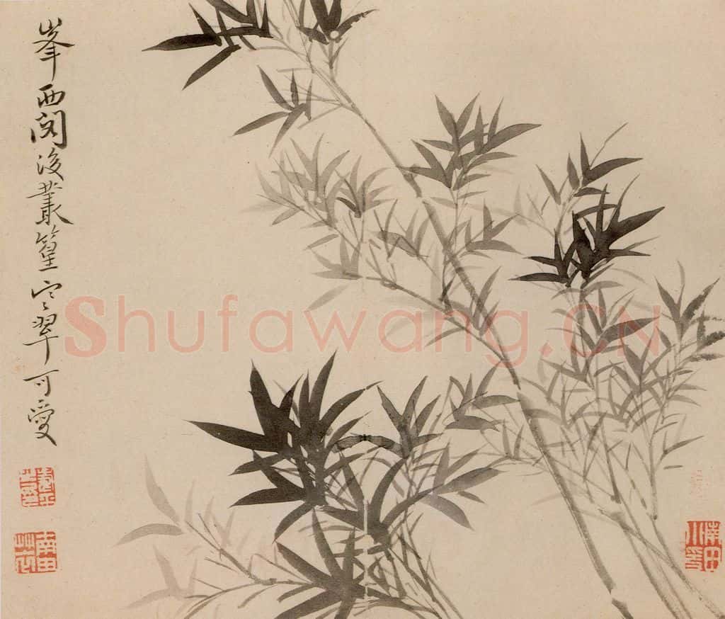 清 恽寿平《画湖山小景》书画作品