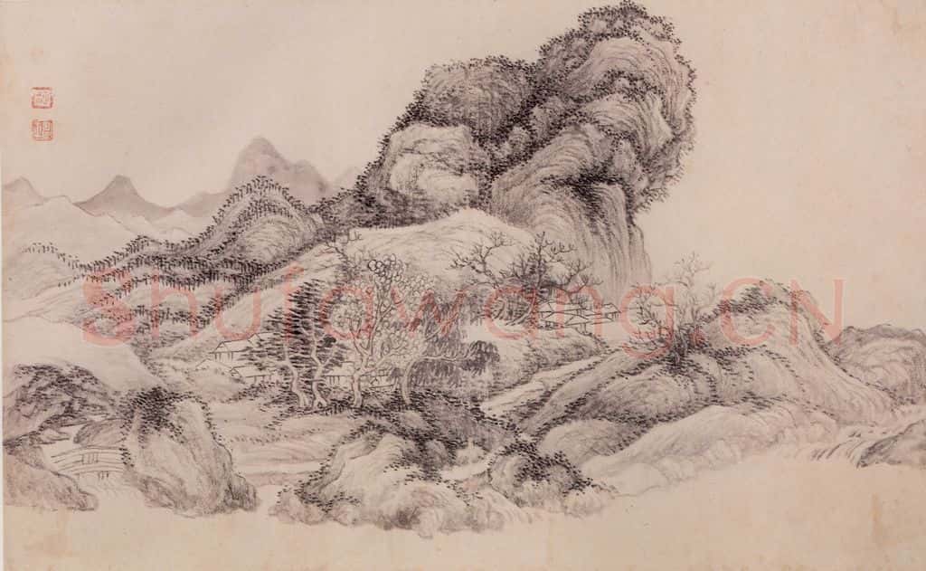 清 恽寿平《山水》书画作品