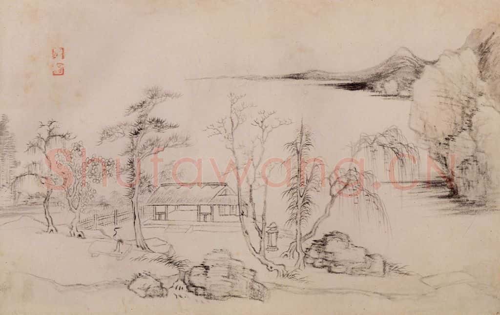 清 恽寿平《山水》书画作品