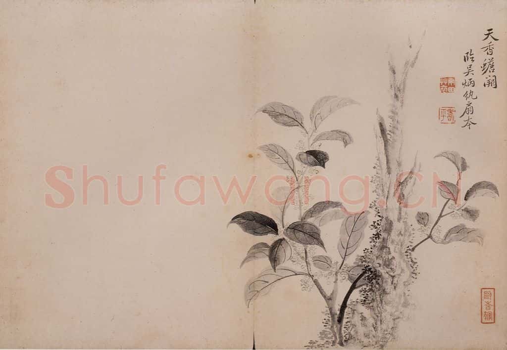 清 恽寿平《墨花》书画作品