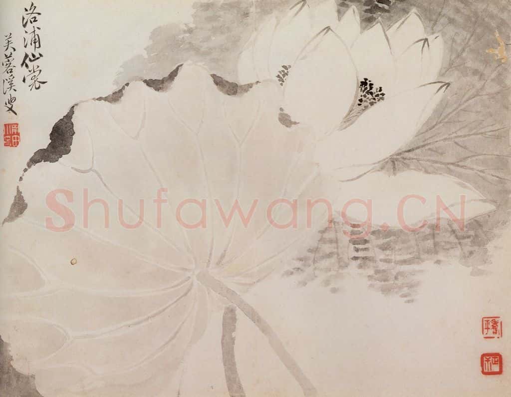 清 恽寿平《写生花卉》书画作品
