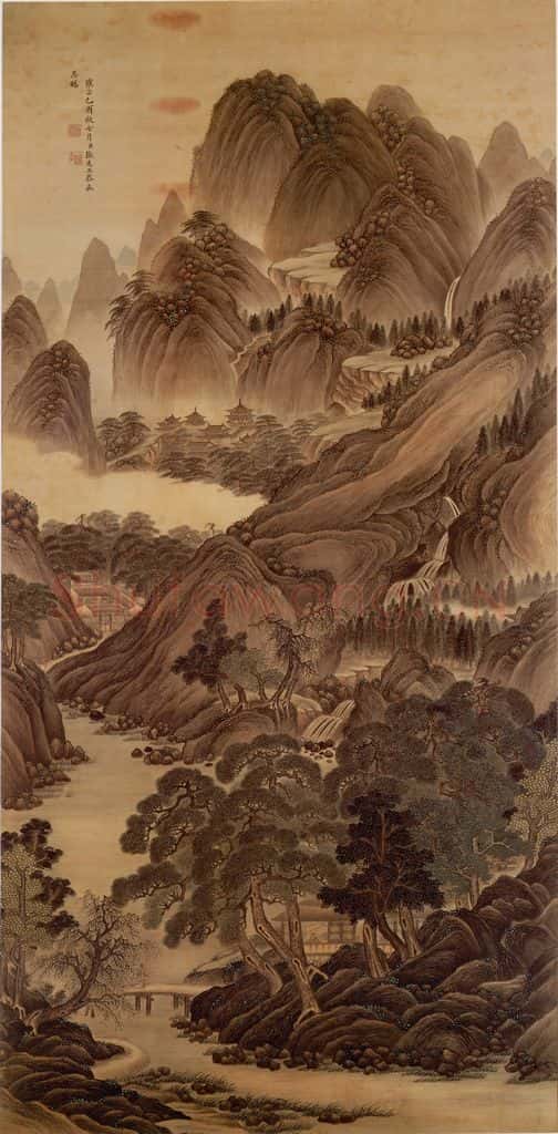 清 高其佩《山水》书画作品