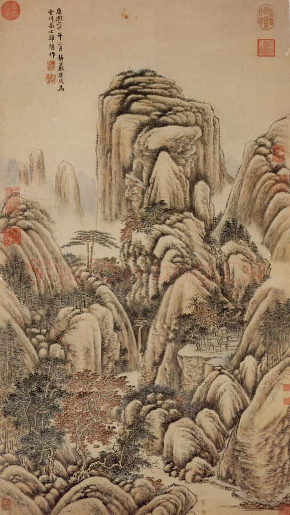清 唐岱《画归隐图》书画作品