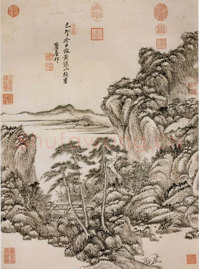 清 王原祁《画山水》书画作品