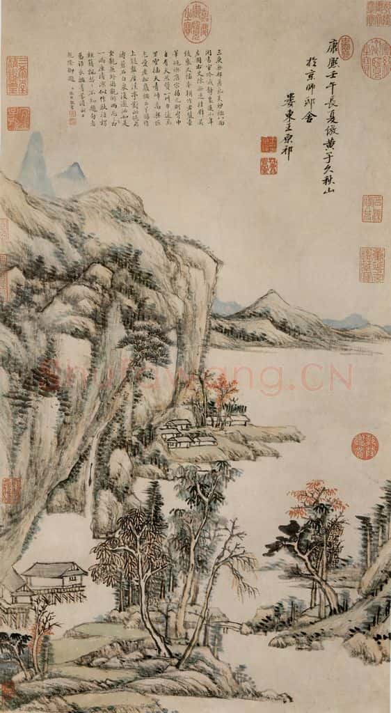 清 王原祁《秋山图》书画作品