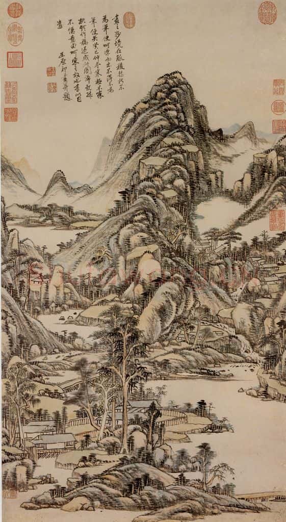 清 王原祁《画溪崦林庐》书画作品
