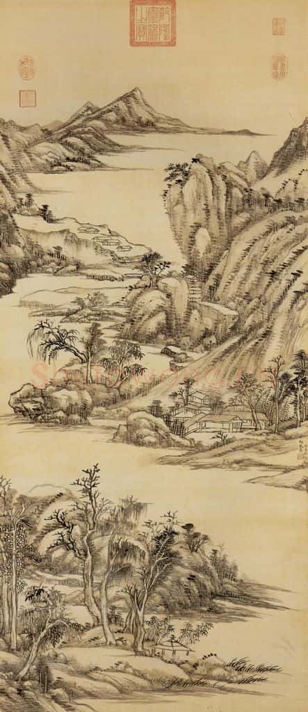 清 王原祁《江山清霁》书画作品