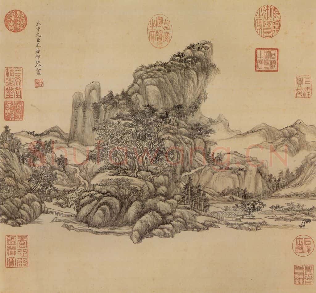 清 王原祁《画山水》书画作品