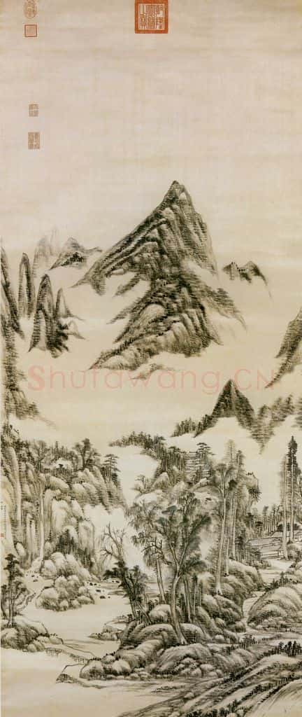 清 王原祁《山水》书画作品