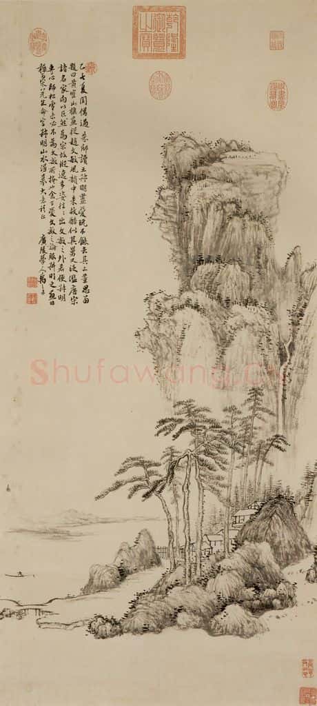 清 禹之鼎《山水》书画作品
