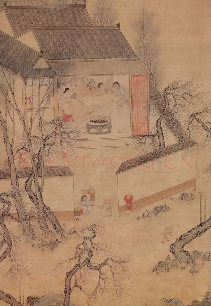 明 钱贡《太平春色》书画作品