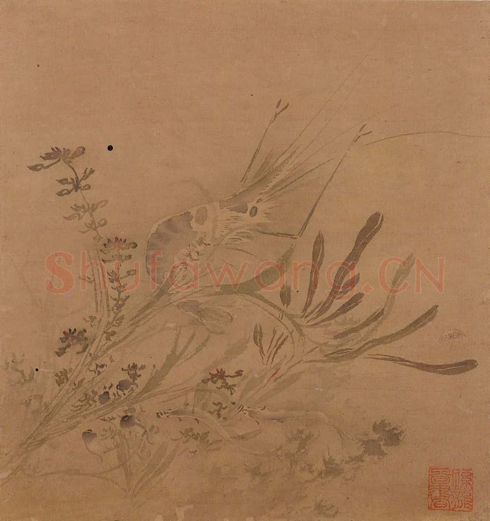 明 孙龍《写生》书画作品