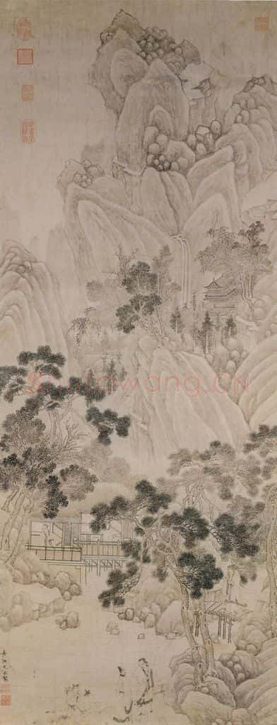 明 尤求《山水人物》书画作品