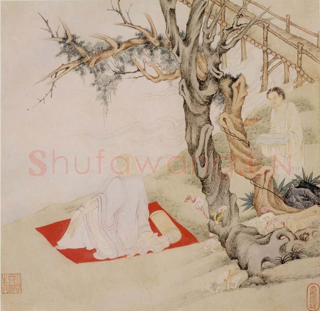 明 丁云图《罗汉》书画作品