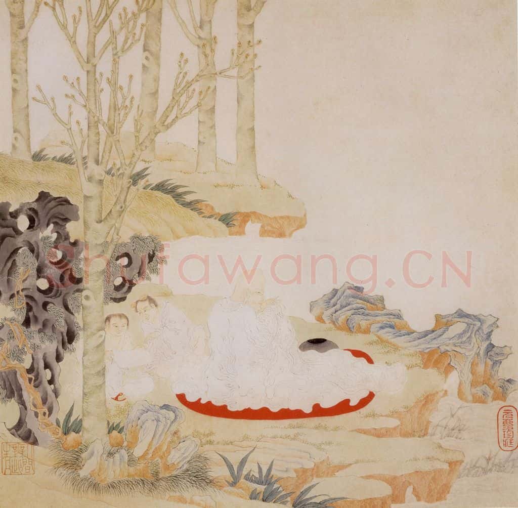 明 丁云图《罗汉》书画作品