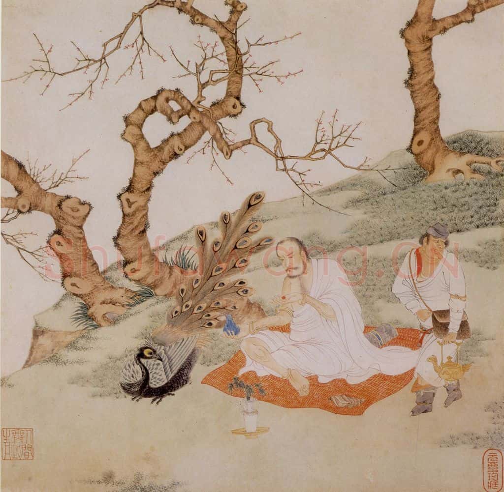 明 丁云图《罗汉》书画作品
