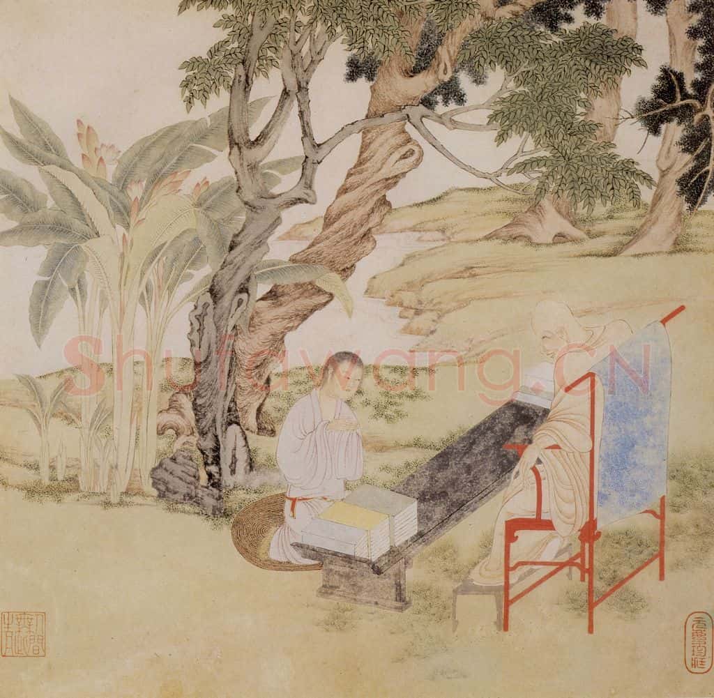 明 丁云图《罗汉》书画作品