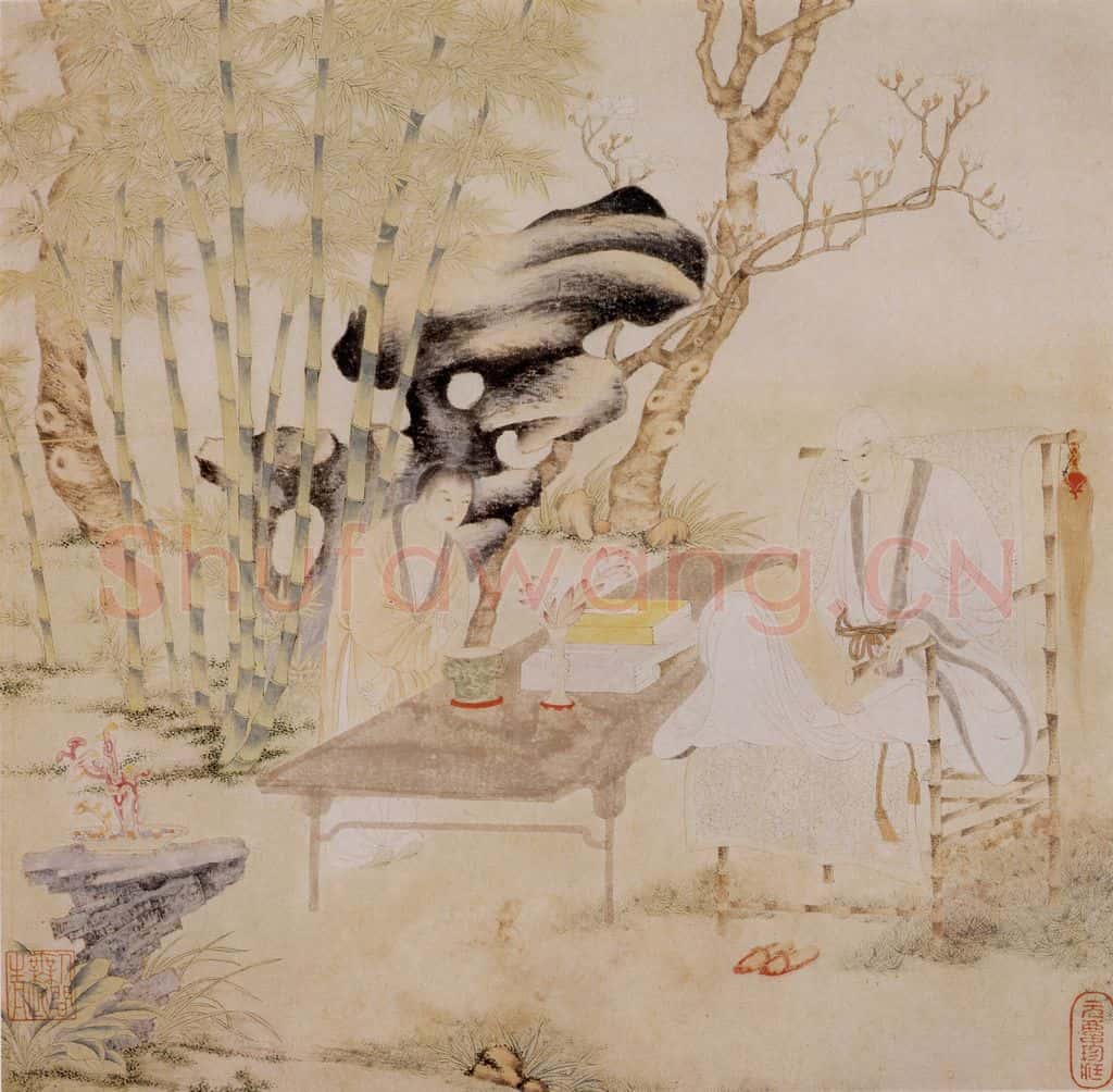 明 丁云图《罗汉》书画作品