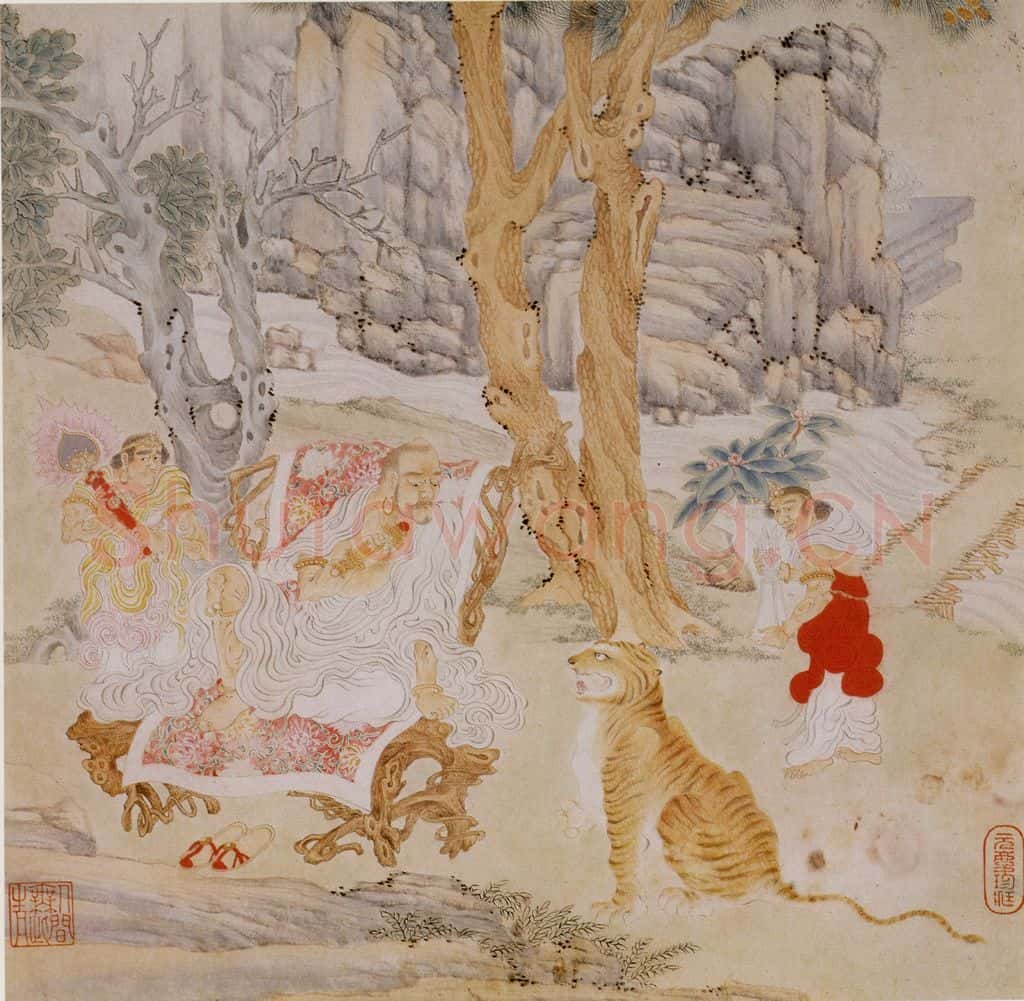 明 丁云图《罗汉》书画作品