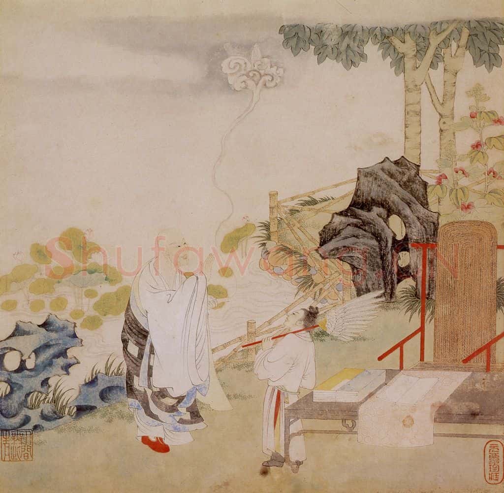 明 丁云图《罗汉》书画作品