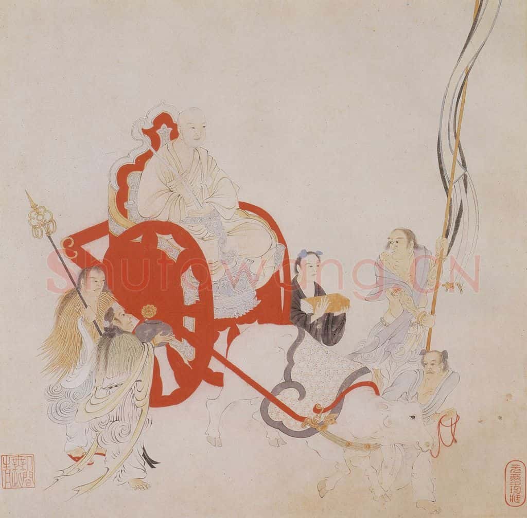 明 丁云图《罗汉》书画作品