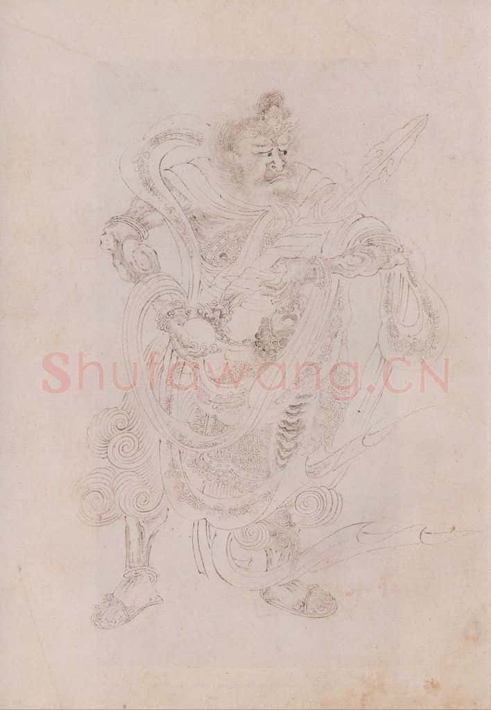 明 丁云图《罗汉》书画作品