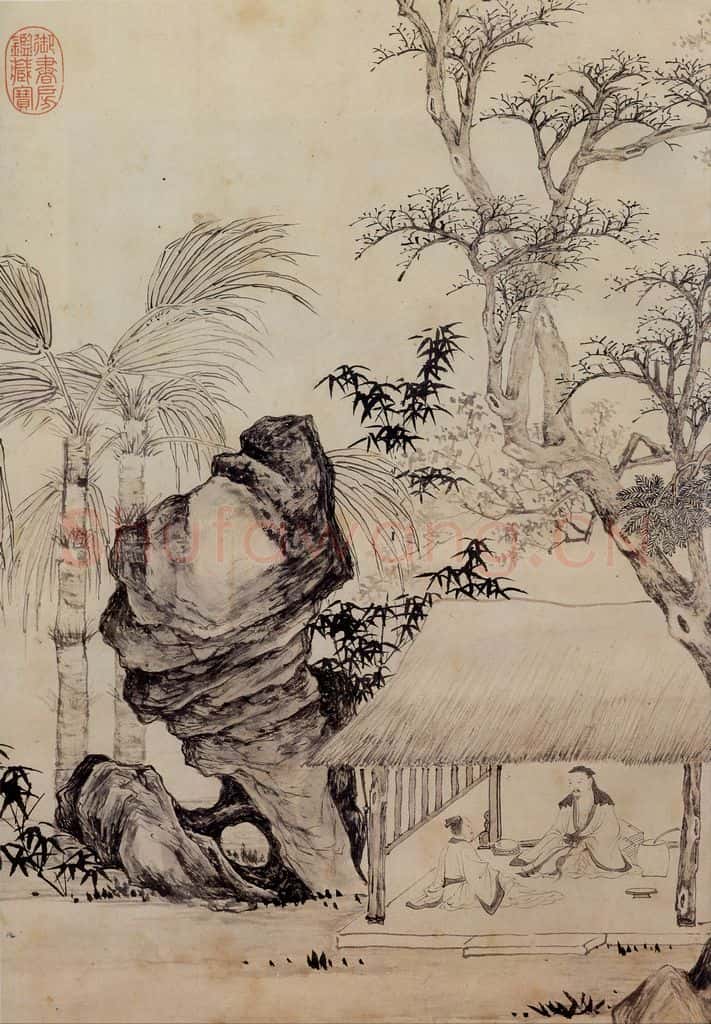 明 唐寅《西洲画旧图》书画作品