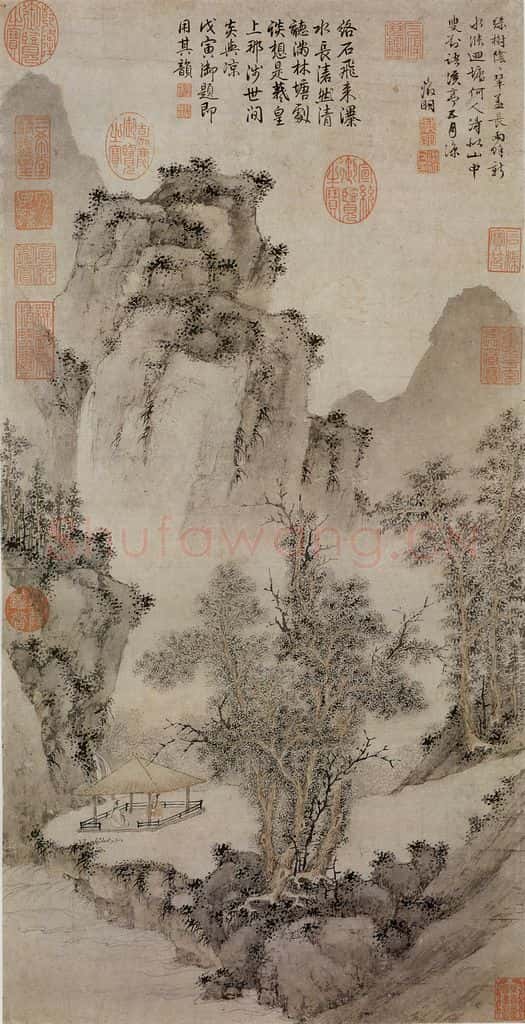 明 文征明《画溪亭客话》书画作品