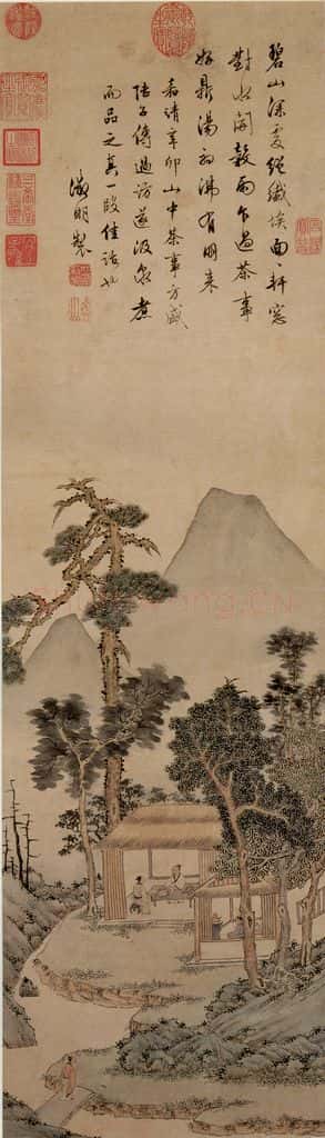 明 文征明《品茶图》书画作品