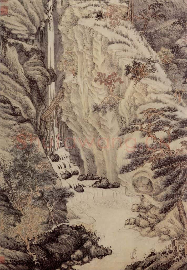 明 沈周《庐山高》书画作品