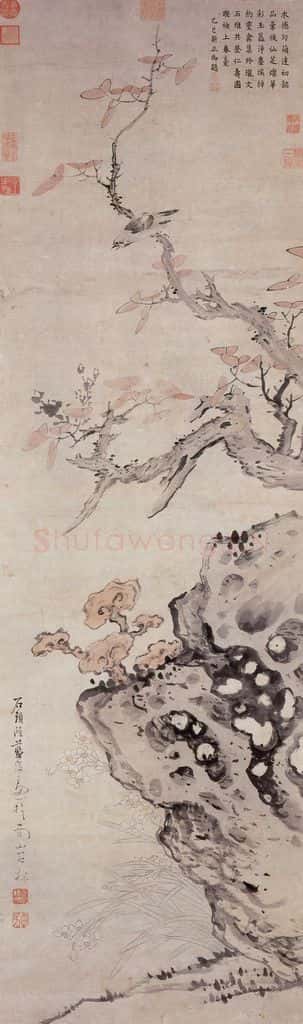 明 蓝瑛《群仙上寿图》书画作品
