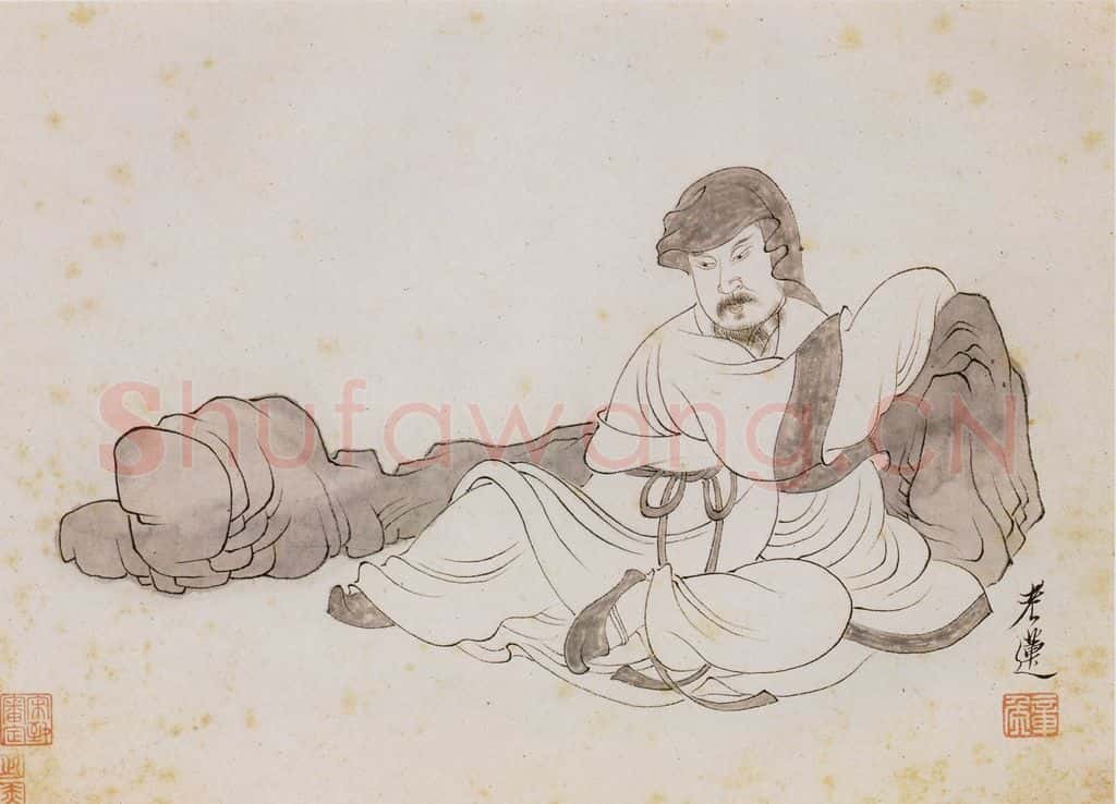 明 陈洪绶《画隐居十六觀》书画作品