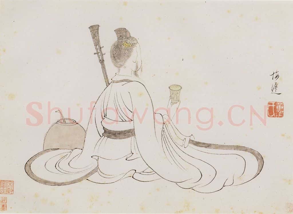 明 陈洪绶《画隐居十六觀》书画作品