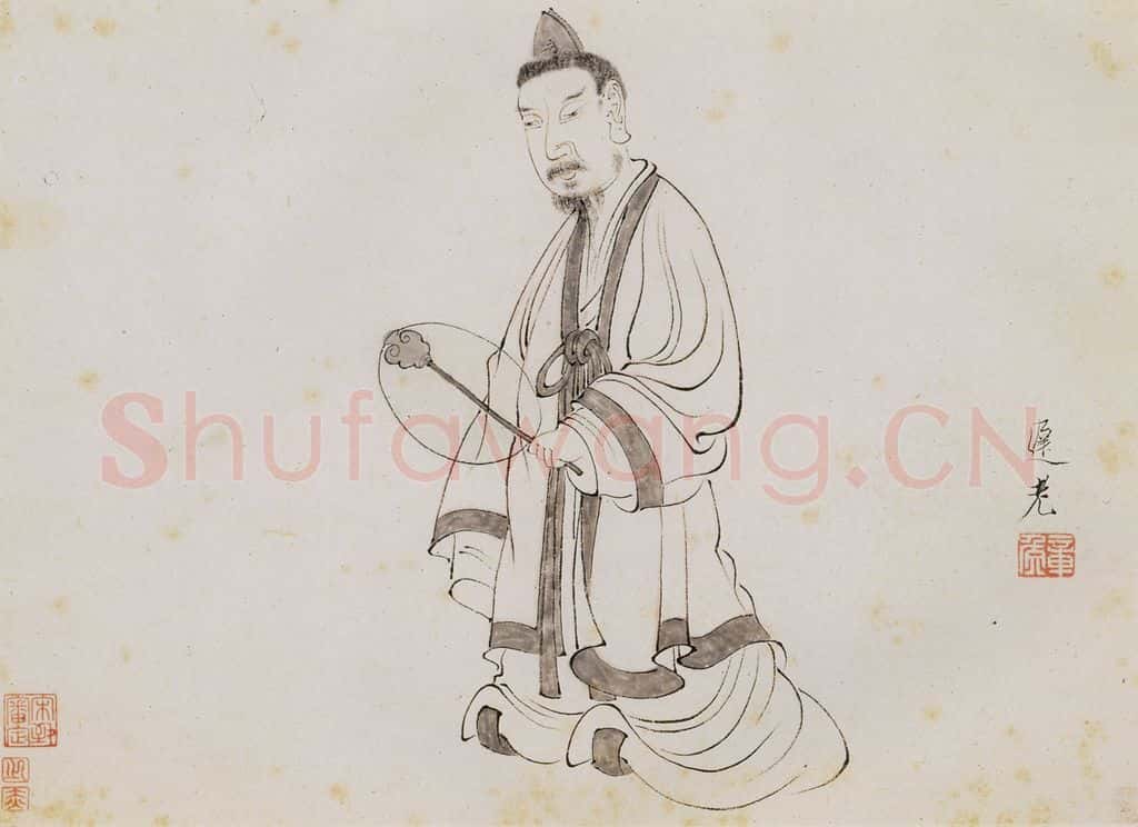 明 陈洪绶《画隐居十六觀》书画作品