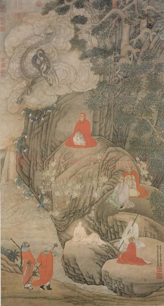 明 吴彬《画罗汉》书画作品