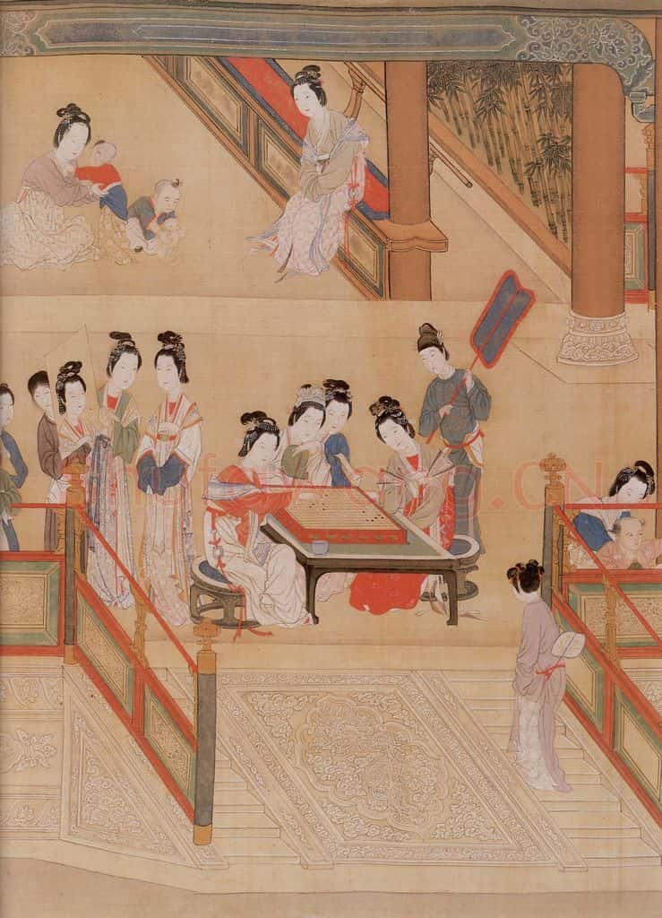 明 仇英《汉宫春晓》书画作品