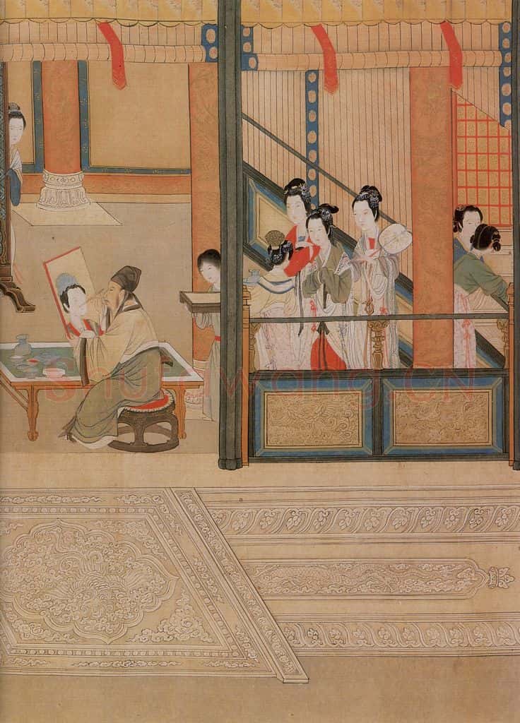 明 仇英《汉宫春晓》书画作品