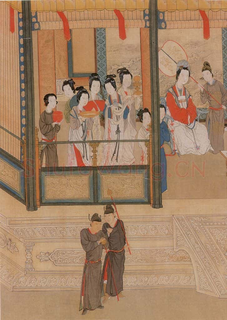 明 仇英《汉宫春晓》书画作品