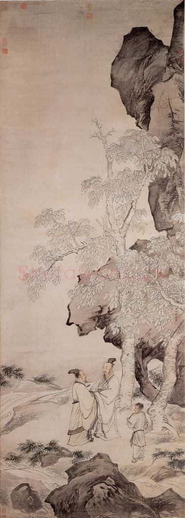明 仇英《桐陰清话》书画作品