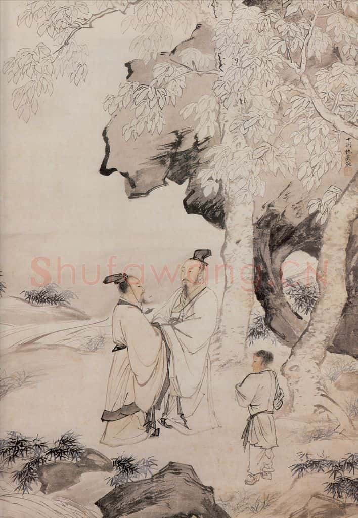 明 仇英《桐陰清话》书画作品