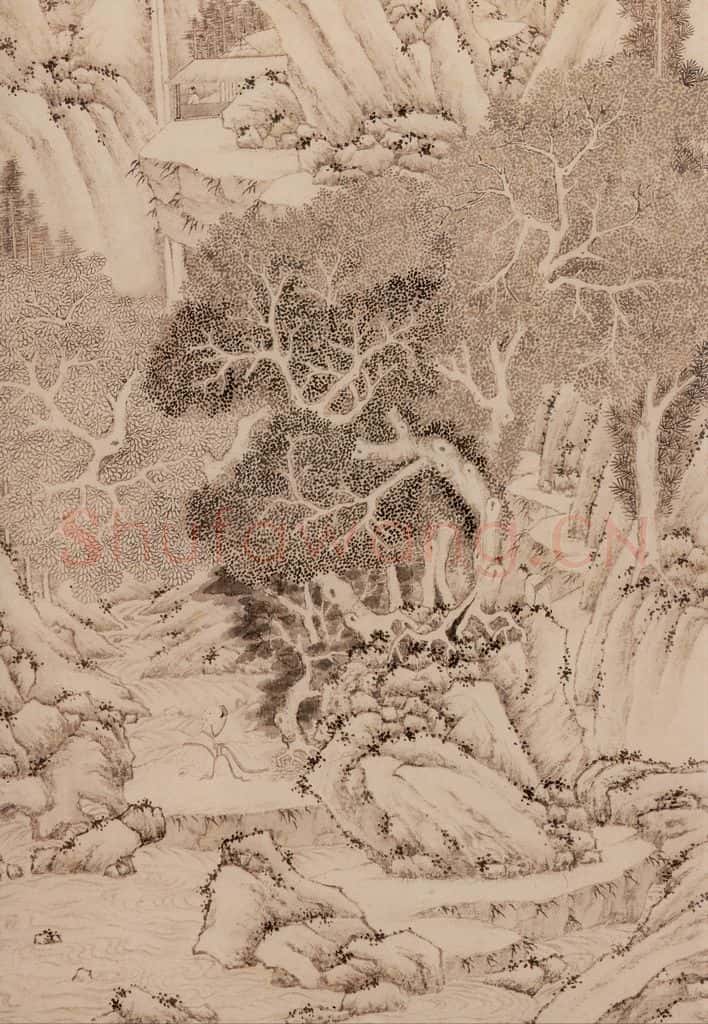 明 文徵明《洞庭西山图》书画作品