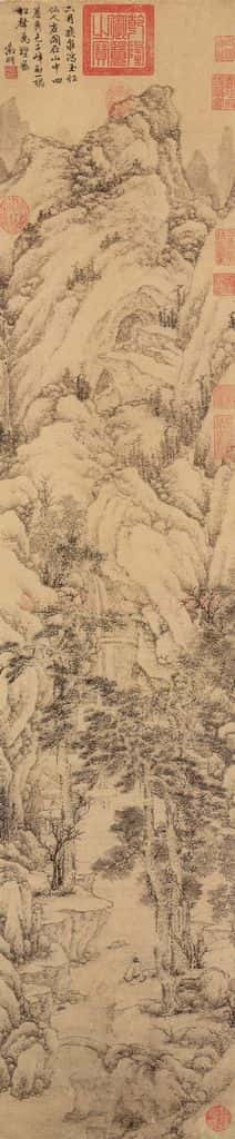 明 文徵明《松声一塌图》书画作品