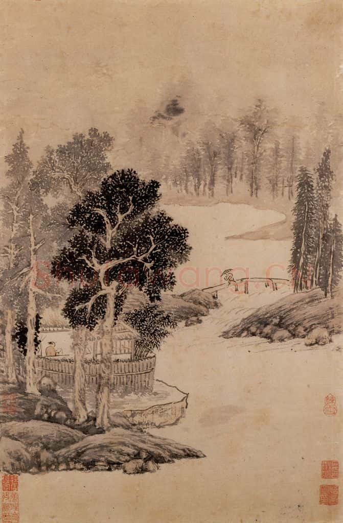 明 文徵明《山水》书画作品