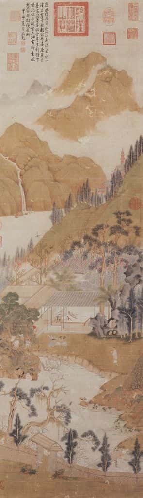 明 仇英《林亭佳趣》书画作品