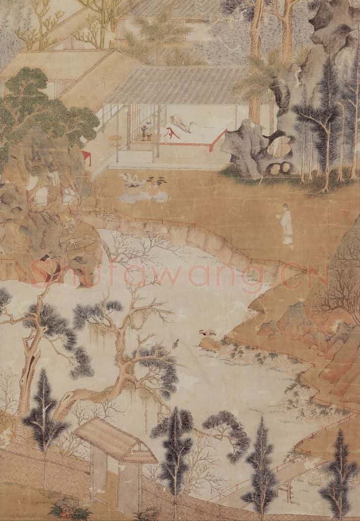 明 仇英《林亭佳趣》书画作品