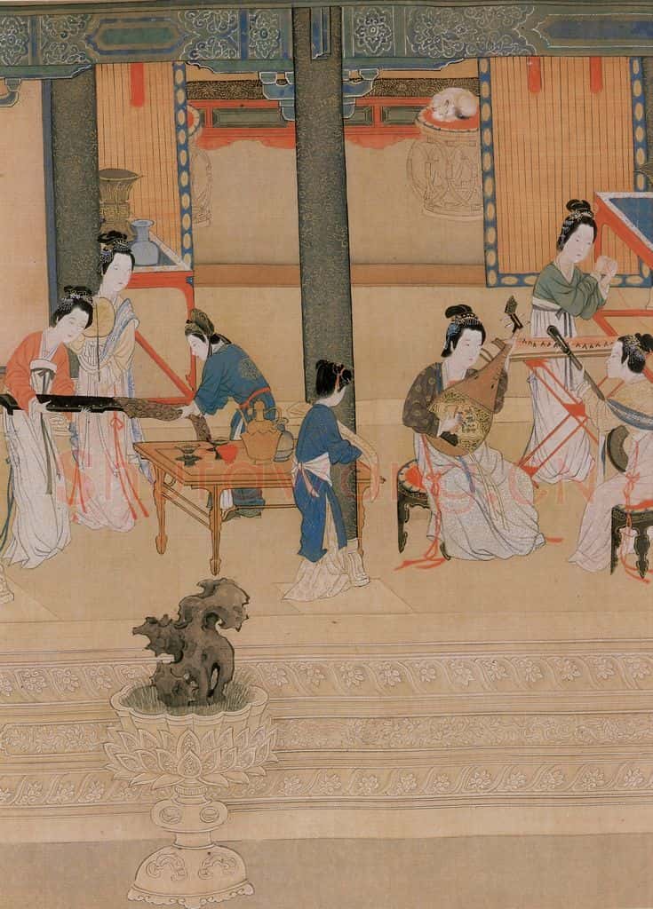 明 仇英《汉宫春晓》书画作品