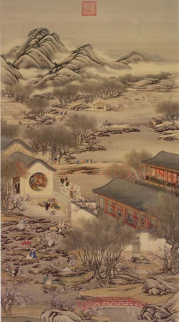 清 《画院月令图》书画作品